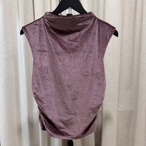 Purple Sleeveless Top Purple/pink velvet/textured top